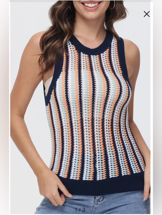 Tops - 525 Krista Open Stitch Tank